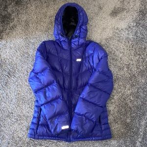 Köppen Blue Down Filled Puffer, Size Small